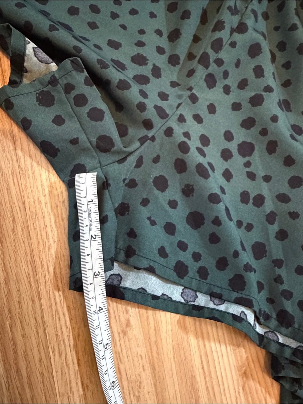 High-Waist Paperbag Tie Green Leopard Print Shorts - Picture 7 of 7